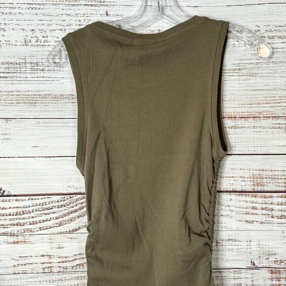 NEW with tags Good American Green Ruched Tank Mini Dress, NWT, Medium, MSRP $119 - Picture 14 of 14
